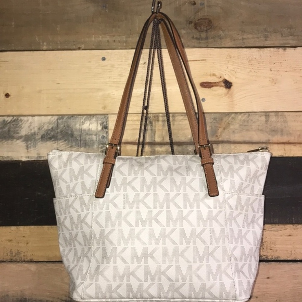 Michael Kors MK Jet Set Tote w/ Dust Bag Vanilla - Picture 3 of 6